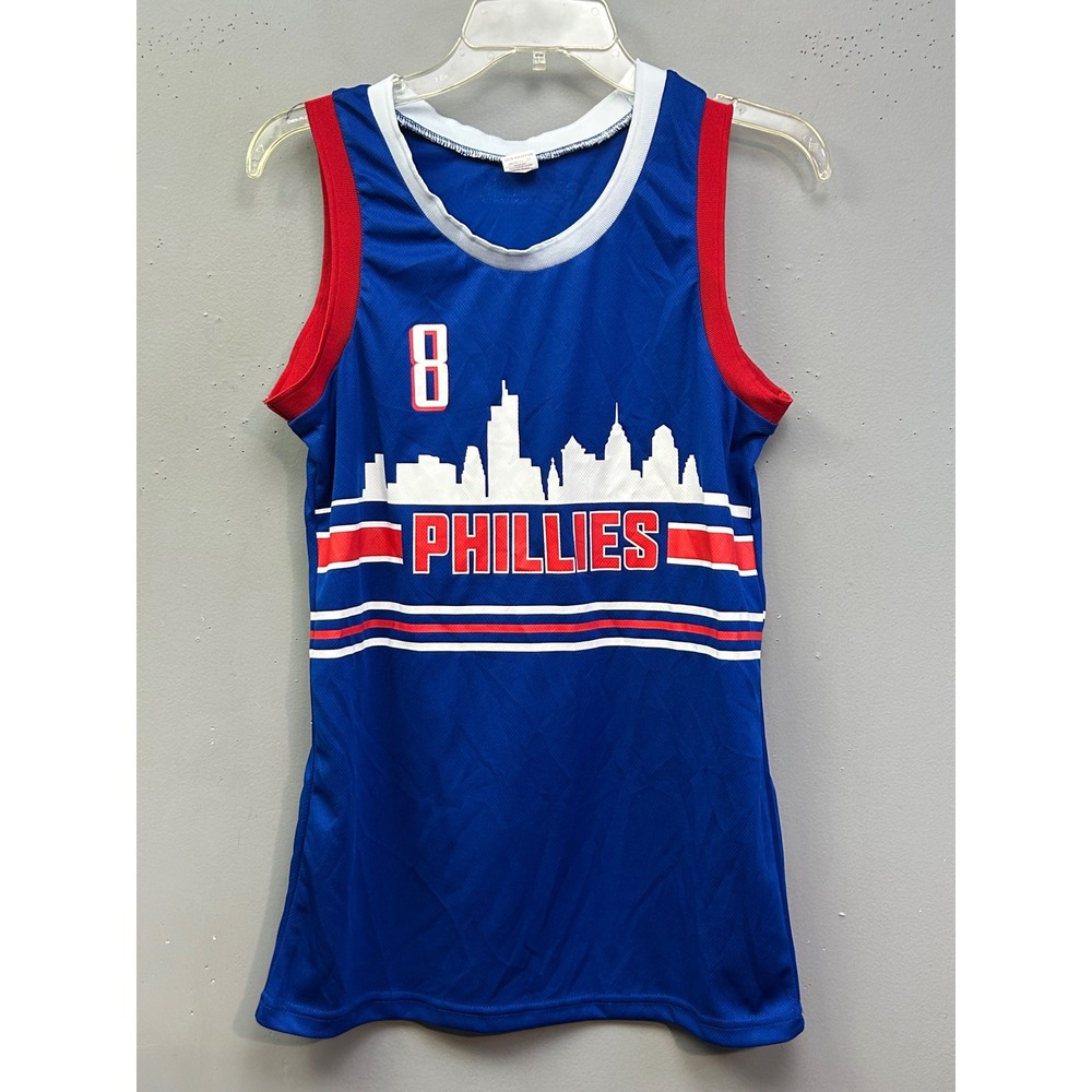 Philadelphia‎ Phillies Jersey Tank Mens Small Nick Castellanos 8 Skyline Graphic